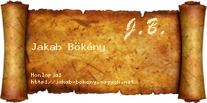 Jakab Bökény névjegykártya